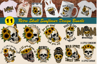 Skull Sunflower Graphich Bundle