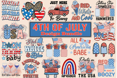 4th Of July Design Bundle Graphic