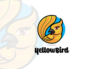 Yellow Bird Mascot Logo