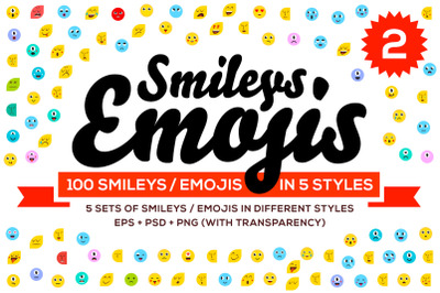 100 Emoji &amp; Smiley Bundle Pack Vol 2