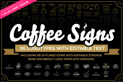 36 Coffee House Logotype Templates