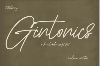 Gintonics Signature Script Font