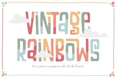 Vintage Rainbows Font