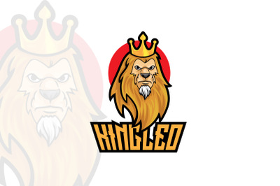 King Leo Mascot Logo