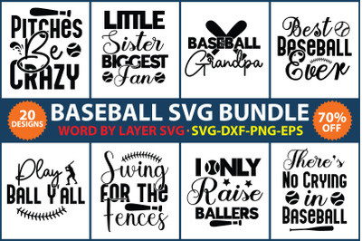 Baseball T-shirt design Bundle, Baseball vector t-shirt design bundle,