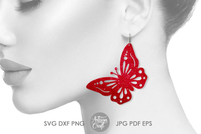 Butterfly Earrings SVG&2C; jewelry Templates&2C; SVG cut files