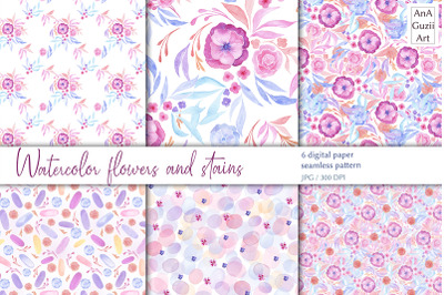 Watercolor Floral seamless pattern