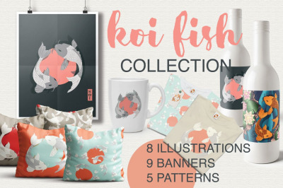 Koi Fish - illustrations &amp; patterns