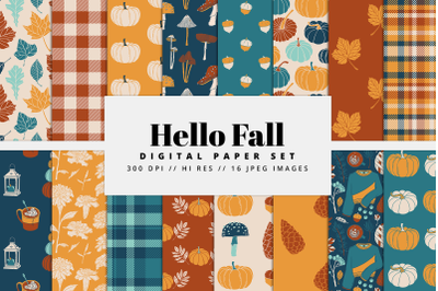 Hello Fall Digital Paper