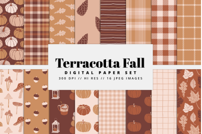 Terracotta Fall Digital Paper