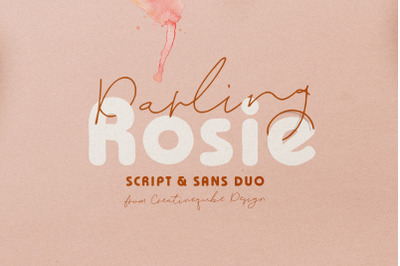 Darling Rosie Font Duo + Watercolor