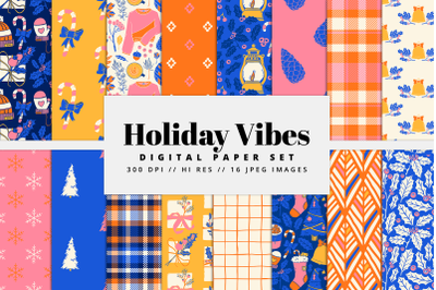 Holiday Vibes Digital Paper