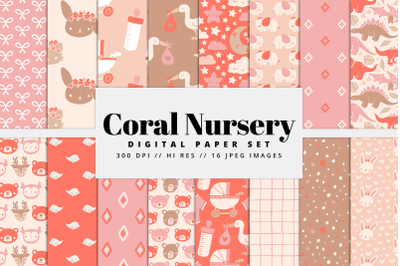 Coral Nursery Digital Paper