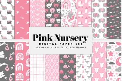 Pink Nursery Digital Paper