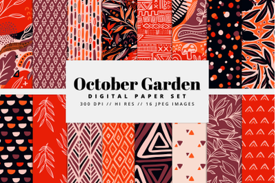 October Garden Digital Paper