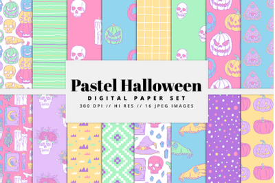 Pastel Halloween Digital Paper