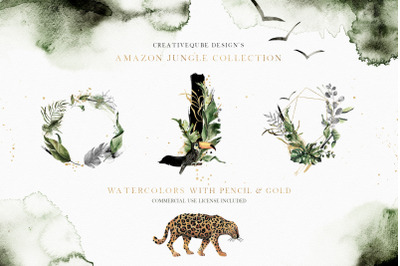 Amazon Jungle Watercolor Collection
