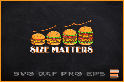 Size Matters Funny Cheeseburger Lovers