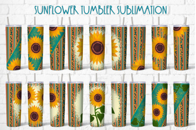 Sunflower tumbler design | Leopard tumbler sublimation