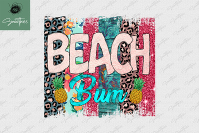 Beach Bum Summer Sublimation Leopard Png