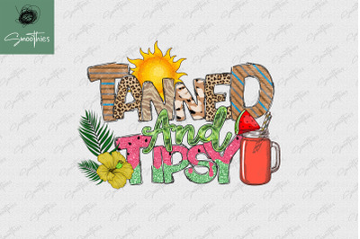 Tanned And Tipsy Summer Watermelon Png