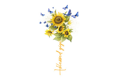 Blessed Gigi Sunflower Gift For Mother Day PNG