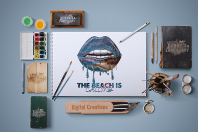 The beach is call me design cool for summer sublimation files
