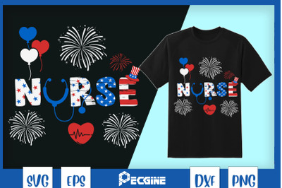 Pride Nurse USA Flag Stethoscope Nurse