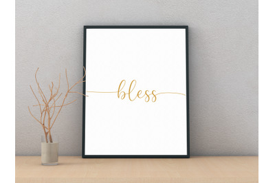 Bless wall print, Bless sign, Home wall decor, Christian poster