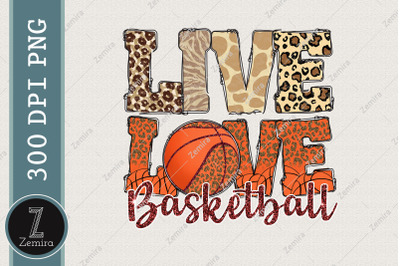 Live Love Basketball Graphic PNG