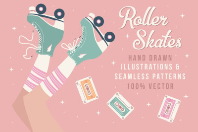 Roller Skates Illustrations &amp; Patterns