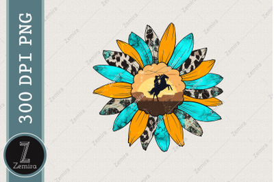 Sunflower Western Cowboy PNG