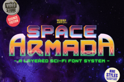 Space Armada - A Retro Science Fiction Font