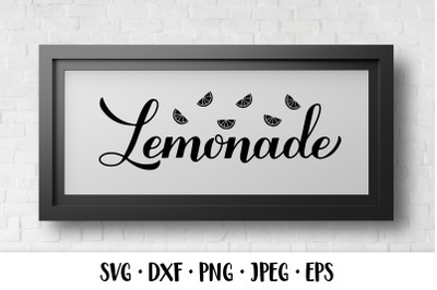 Lemonade calligraphy SVG. Lemonade sign. Kitchen decor