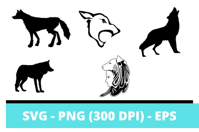 Silhouette Cut Files of Wolves for Cricut and Other Projects