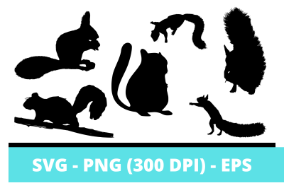 Over 20 Silhouette Cut Files of Squirrels for Cricut and Other Project