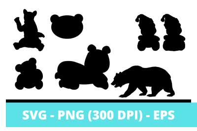 Over 70 Silhouettes of Bears for Cricut and Other Projects