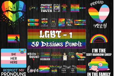 LGBT 1 Bundle SVG 30 designs