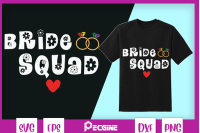 Bride Squad LGBT Rainbow Flag