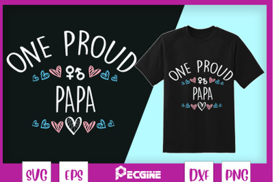 One Pround Papa Trans Pride Flag