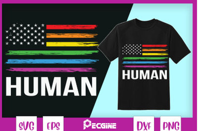 Bisexual Pride Human LGBT American Flag