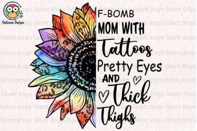Mom with tattoos Sublimation Design