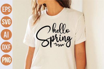 Hello spring svg