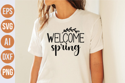 Welcome spring svg