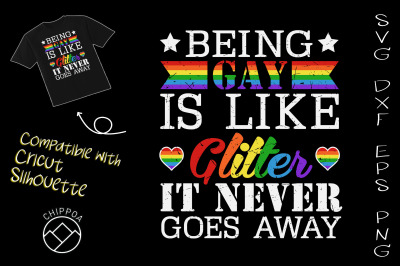 Being Gay Is Like Glitter LGBT Pride