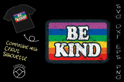 Be Kind LGBT Rainbow Color