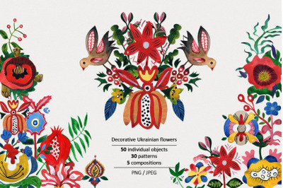 Decorative Ukrainian Flowers