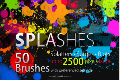 50 High Resolution SPLASHES Brushes for Photoshop