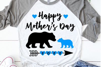 Happy Mothers Day 2022 Svg, Baby Girl Svg, Bear Png File