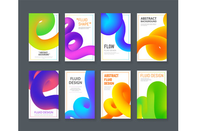 Fluid gradient blend curve. Abstract poster design, creative colorful